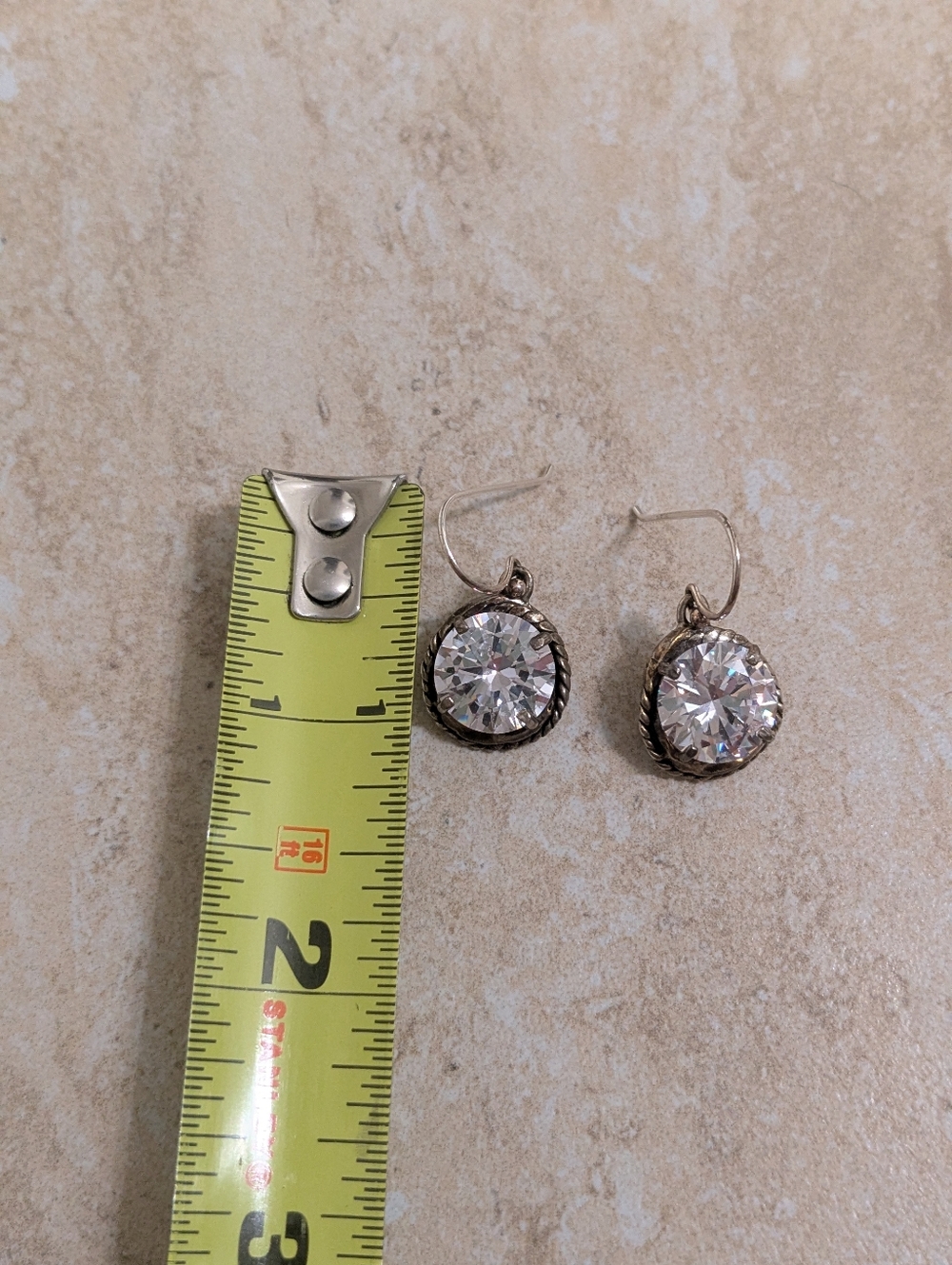 925 Sterling Silver Earrings Made W Genuine Swarovski Crystals - Picture 3 of 8
